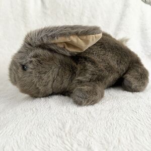 Vintage Dakin Brown Bunny Rabbit Full Body Hand Puppet Plush Toy Animal 11”